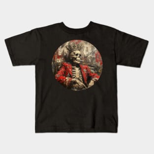 Royal Reaper: A Crowned Skull Portrait Kids T-Shirt